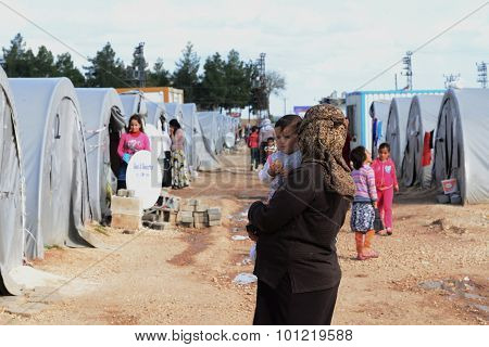 People In Refugee Camp