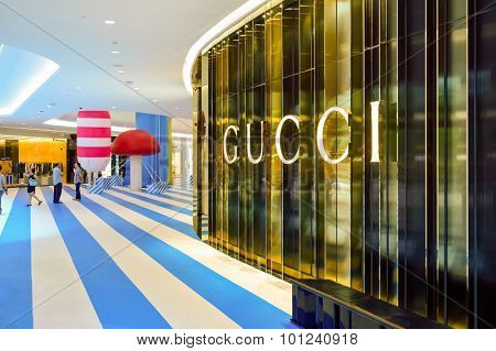 BANGKOK, THAILAND - JUNE 20, 2015: shopping center interior. Shopping centres such as Siam Paragon, Central World Plaza, Emperium, Gaysorn and Central Chidlom become shopping Mecca for shopaholics