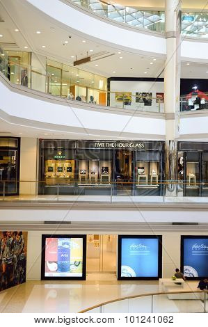 BANGKOK, THAILAND - JUNE 20, 2015: shopping center interior. Shopping centres such as Siam Paragon, Central World Plaza, Emperium, Gaysorn and Central Chidlom become shopping Mecca for shopaholics