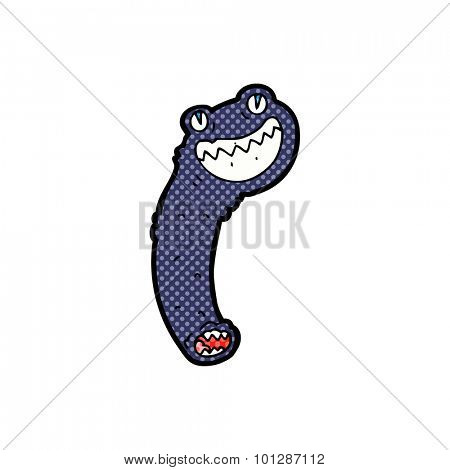 comic book style cartoon leech