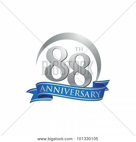 88th anniversary ring logo blue ribbon