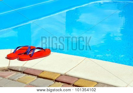 Pair Of Red Flip-flops