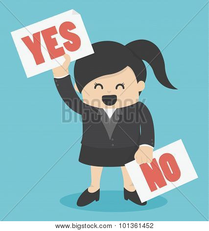 Cartoons Concepts Yes Or No Illustration