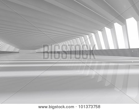 empty white open space 3D rendering