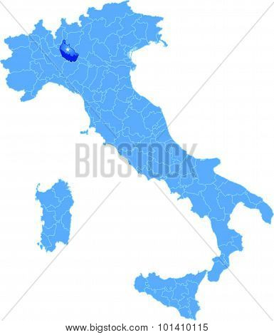 Map Of Italy, Lodi