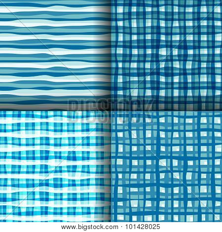 Set of seamless wavy pattern