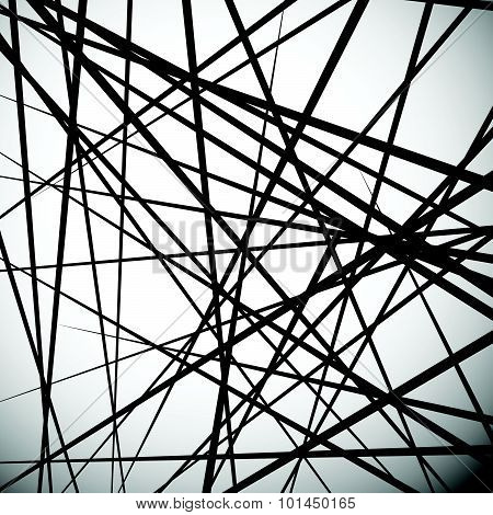 Abstract Vector. Straight, Pointed Lines Placed Randomly.