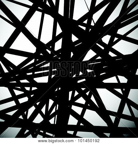 Abstract Vector. Straight, Pointed Lines Placed Randomly.