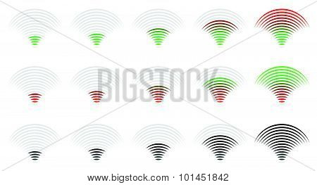 Signal Strength, Progress, Level Indicator, Vector Illustration.