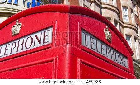 Red Phone Box In London.