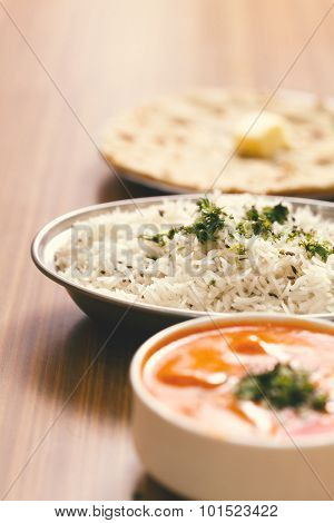 Delicious food on table of restaurent.