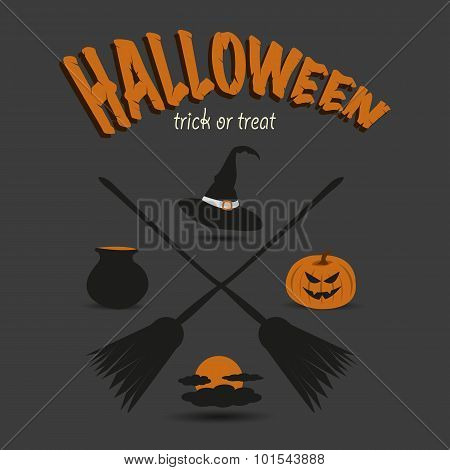 Halloween icon set vector