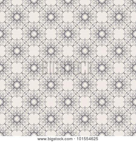 Round Geometric Linear Seamless Pattern