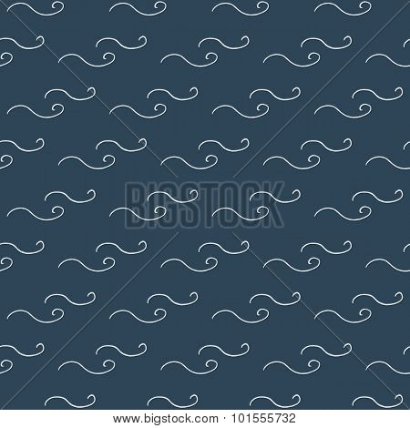 Marine Seamless Hand Drawn Pattern