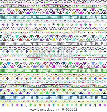 Geometric seamless pattern in ethnic style.