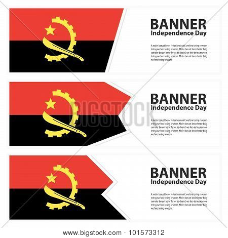 Angola  Flag Banners Collection Independence Day