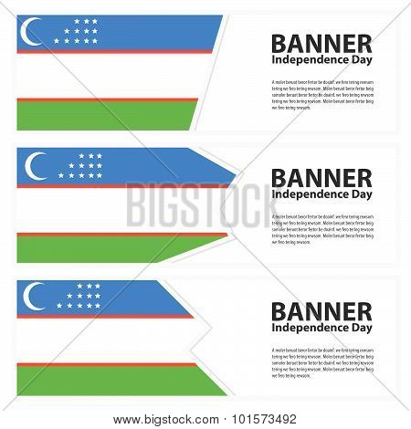 Uzbekistan  Flag Banners Collection Independence Day