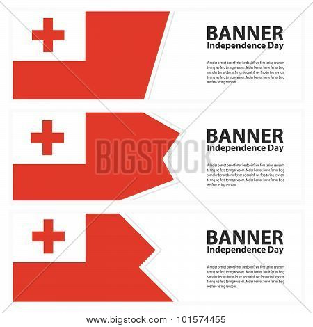 Tonga Flag Banners Collection Independence Day