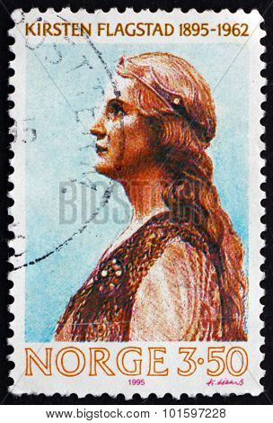 Postage Stamp Norway 1995 Kirsten Flagstad, Opera Singer
