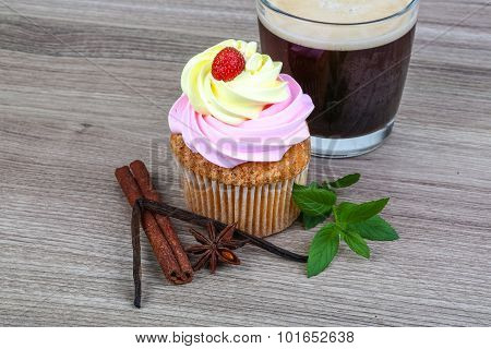 Cupcake With Coffee