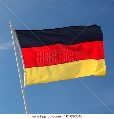 germany flag on fky background