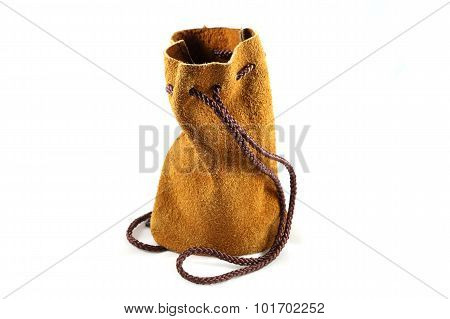 A leather bag