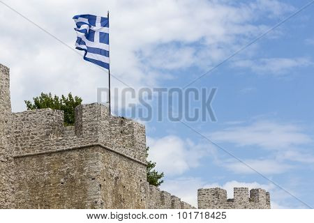 View Of The Ancient Wall Amvrakia – Arta In Greece.