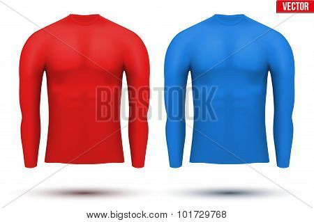 Under layer compression shirt with long sleeve of thermo fabric.
