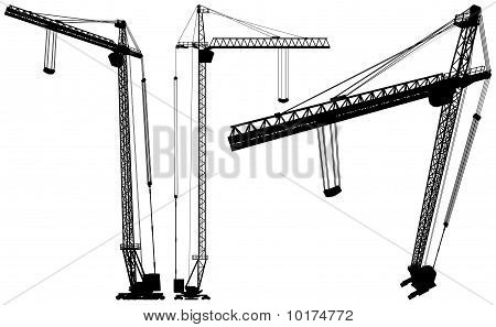 Elevating Construction Crane Vector