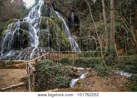 Waterfalls At Monasterio De Piedra, Zaragoza, Aragon, Spain