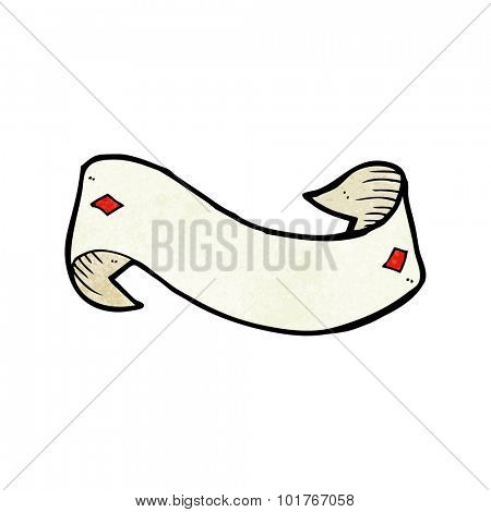 cartoon tattoo scroll banner