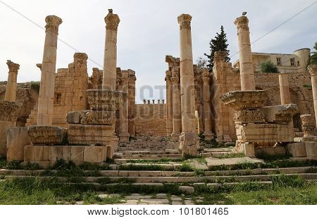 Roman Ruins In The Jordanian City Of Jerash (gerasa Of Antiquity), Capital And Largest City Of Jeras