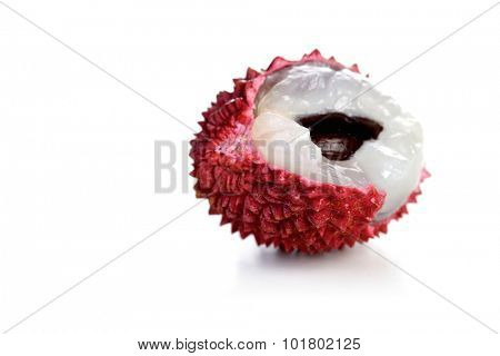 Lichee on white background - studio shot