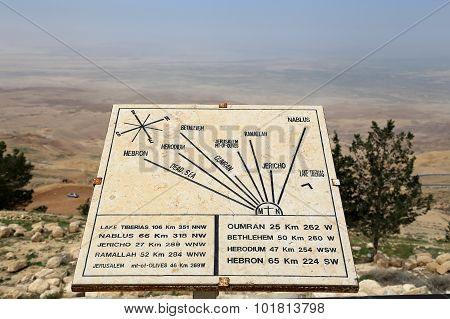 Desert Mountain Landscape (aerial View From Mount Nebo), Jordan, Middle East