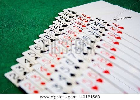 Un mazzo di carte disposte