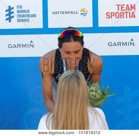 Andrea Hewitt Getting Her Bronze Medal