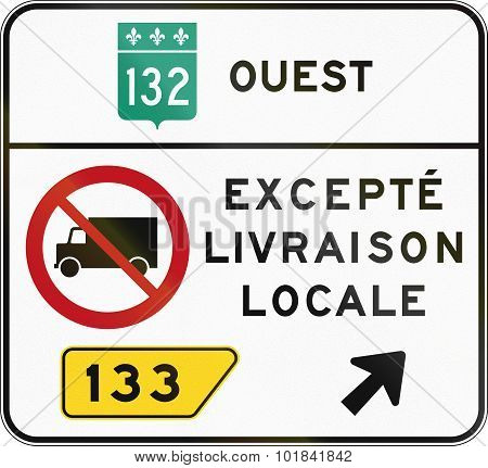 No Lorries Except Local Delivery In Canada