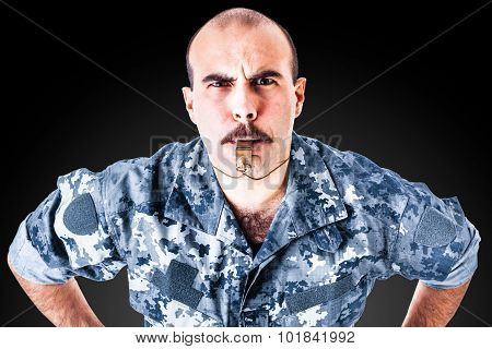 Drill Sergeant With Moustache