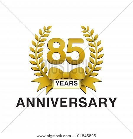 85th anniversary golden wreath logo