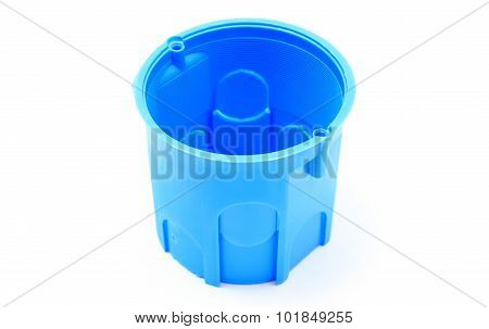 Blue Electrical Box On White Background