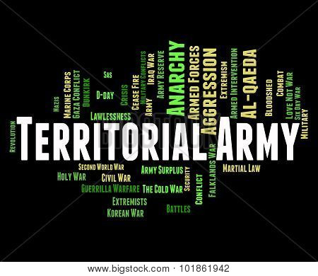 Territorial Army Means Armed Services And Tavr