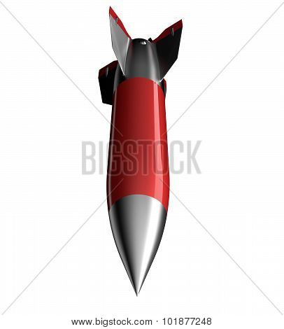 Missile Isolated On A Back Ground With Cilpping Path