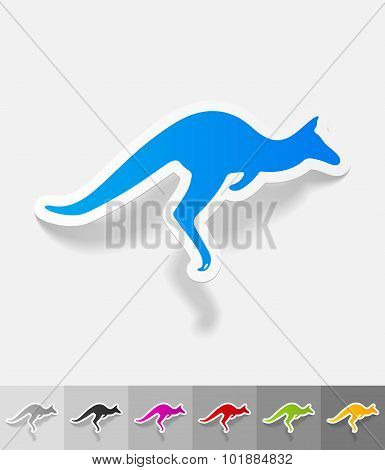 realistic design element. kangaroo
