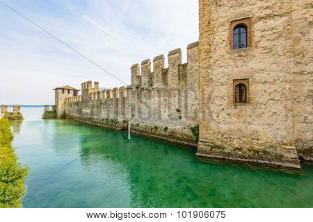 Scenery of Italy series - Castello Scaligero at Sirmione. Lake Garda. Italy.
