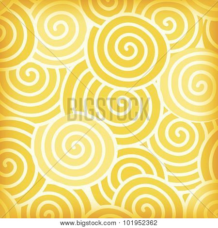 Abstract Orange Curve And Around Circle, Background Vector