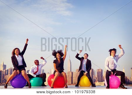Business People of New York City Skyline Concept