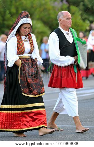 Traditional Costumes Of Sardinia.