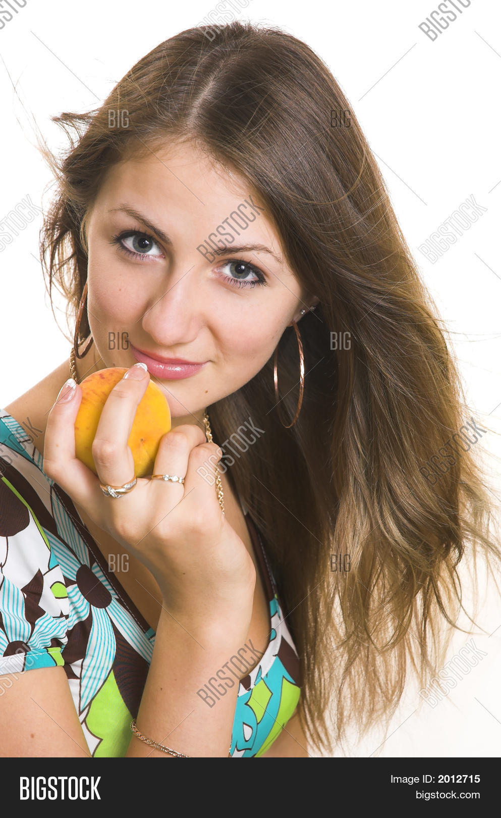 Portrait Girl Peach On Image & Photo (Free Trial) Bigstock