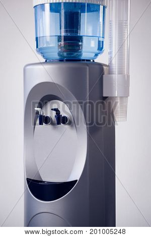Close up of water coller on white background
