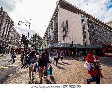 People In Oxford Street In London (hdr)